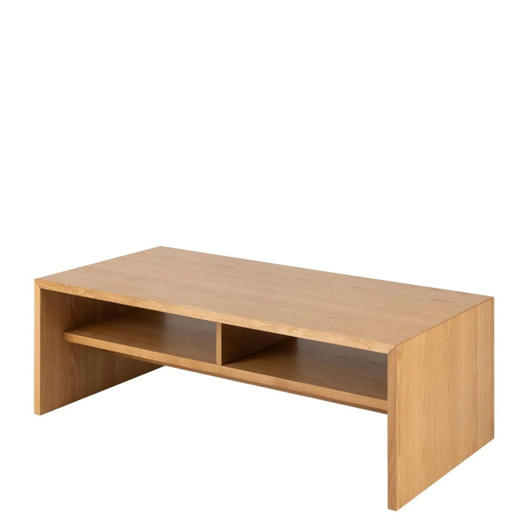 Arlon Oak Coffee Table with Shelf - Lacquered