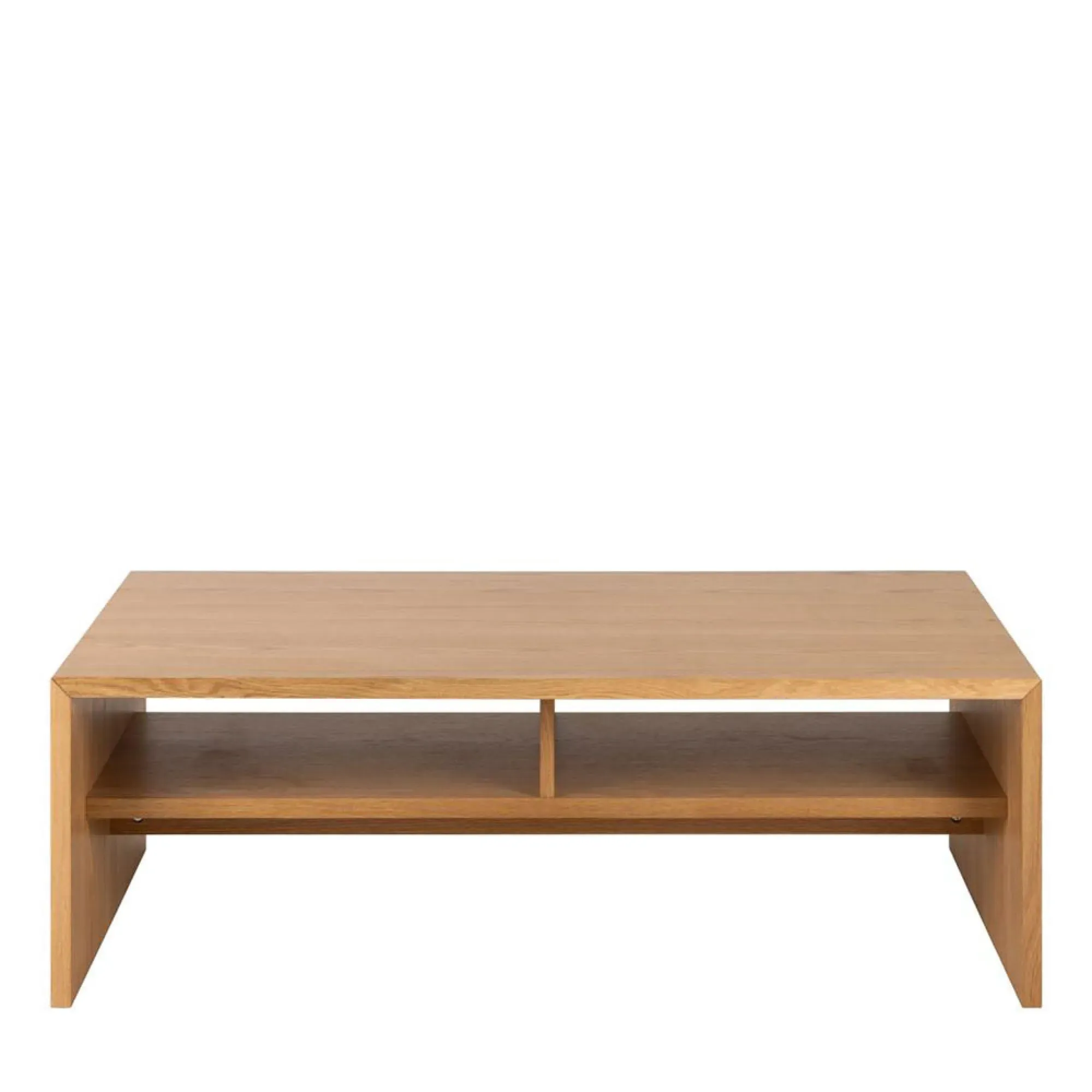 Arlon Oak Coffee Table with Shelf - Lacquered