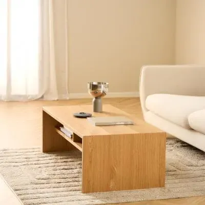 Arlon Oak Coffee Table with Shelf - Lacquered image