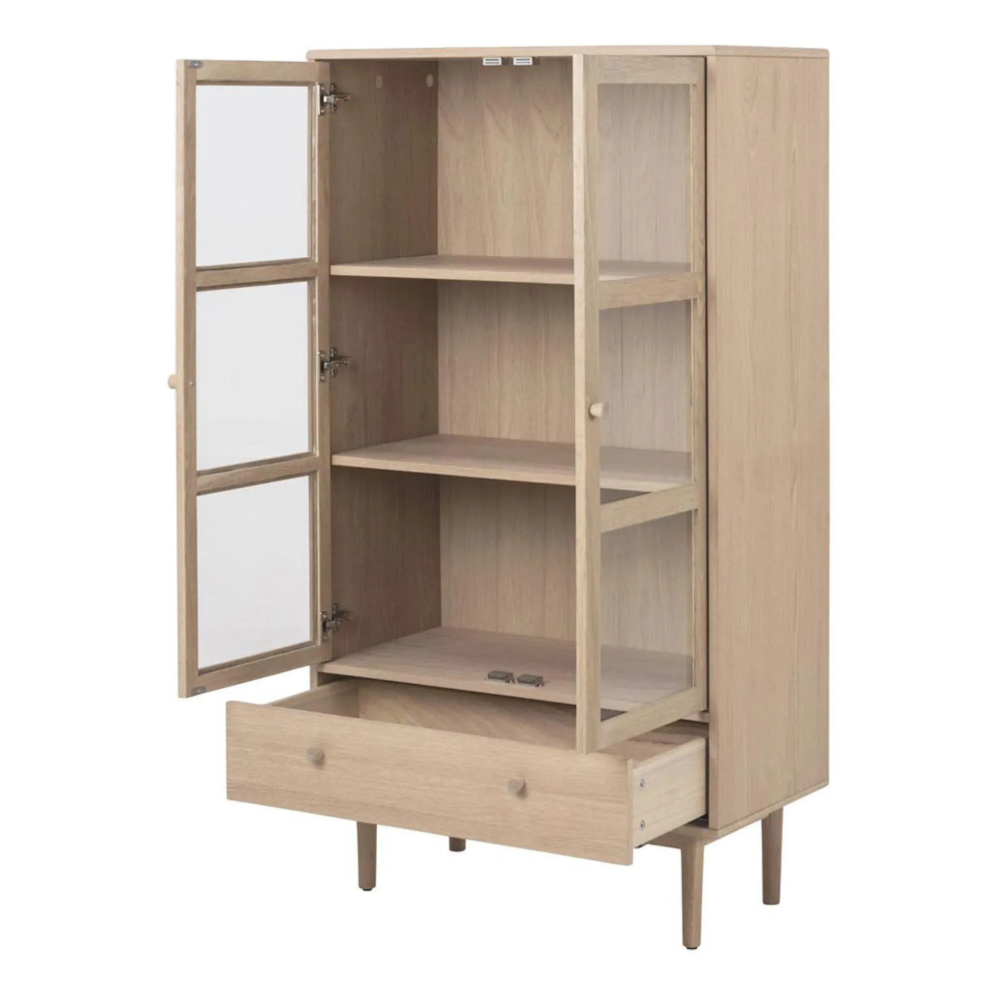 Aston 2 Door Display Cabinet - Oak