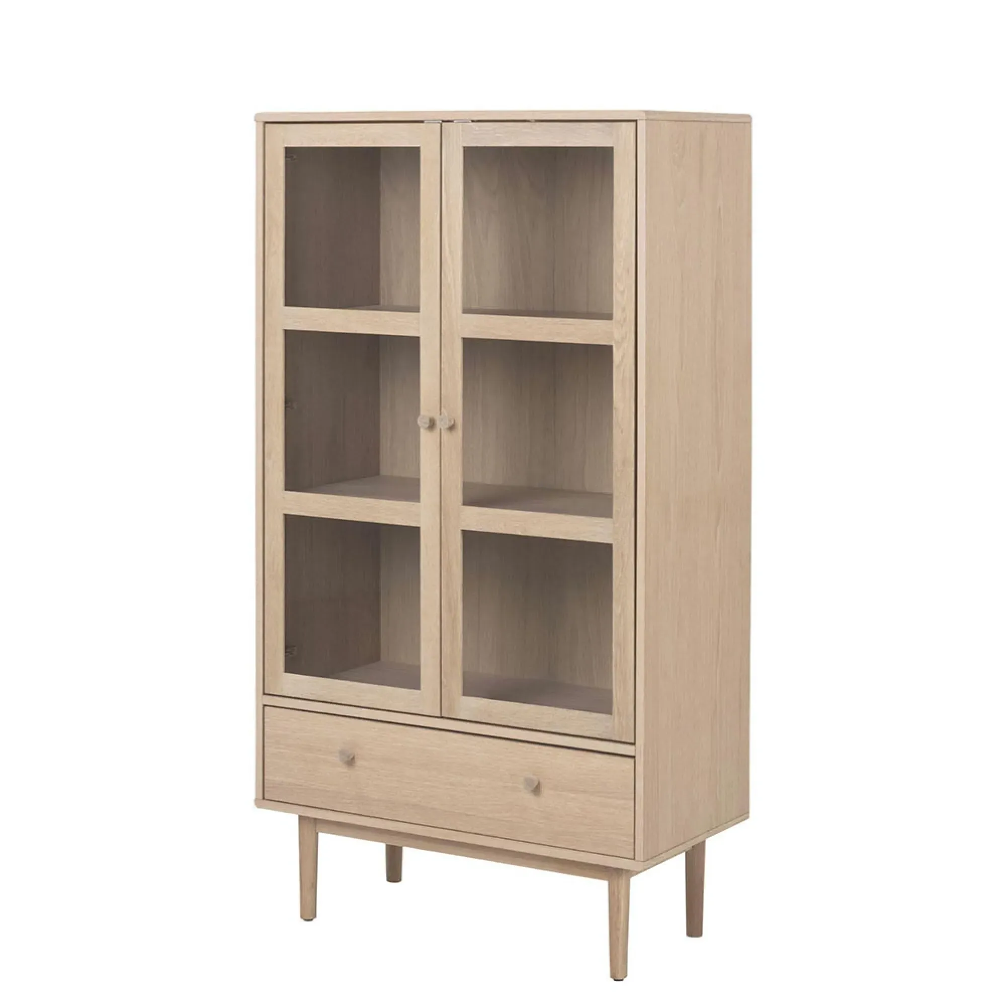 Aston 2 Door Display Cabinet - Oak