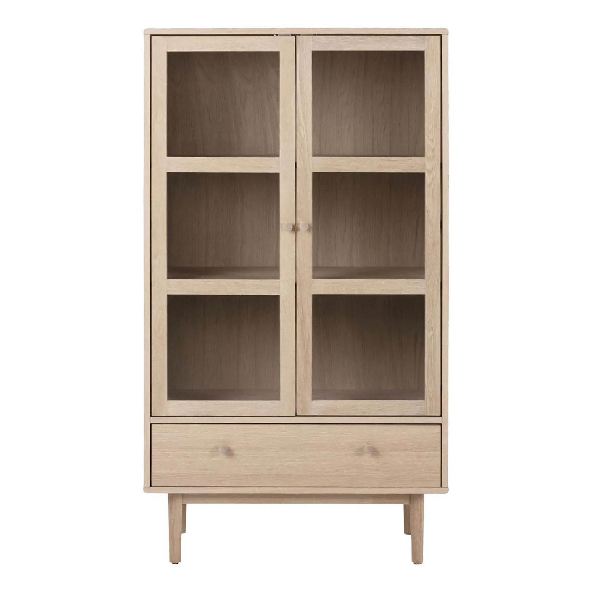 Aston 2 Door Display Cabinet - Oak