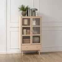 Aston 2 Door Display Cabinet - Oak