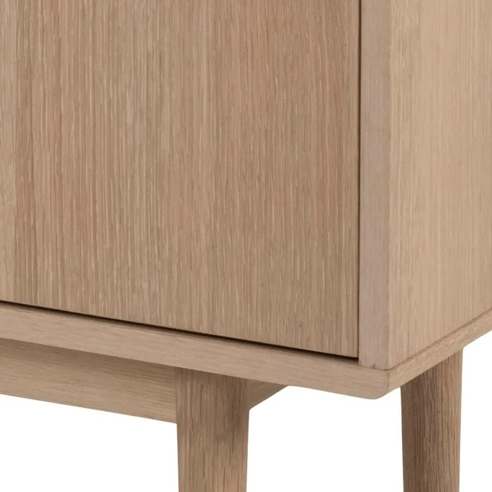Aston Oak 160cm 2 Door Sideboard - White, Oak Veneer