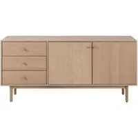 Aston Oak 160cm 2 Door Sideboard - White, Oak Veneer