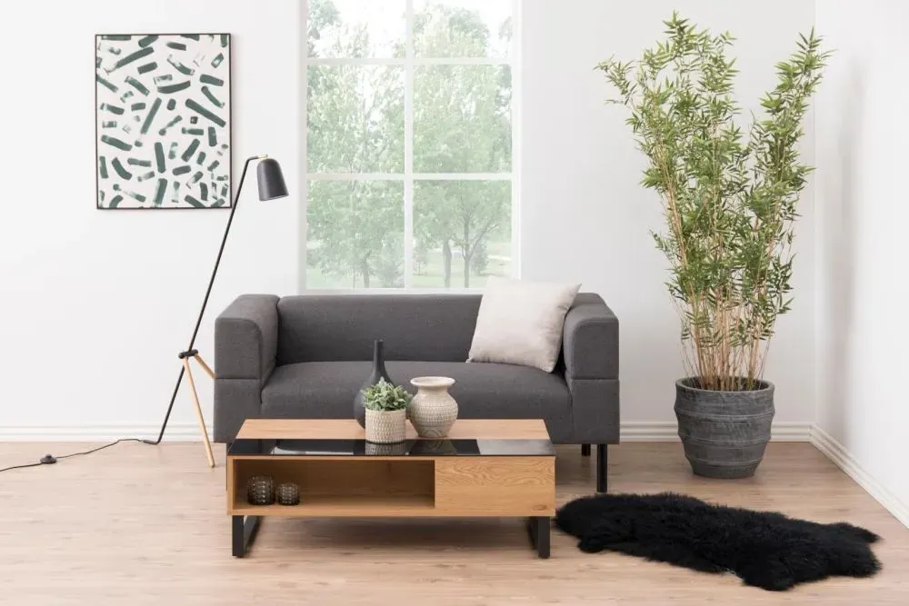 Azalea 110cm Lift Up Coffee Table - Black, Wild Oak