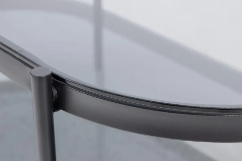 Bayonne Oval Coffee Table - Black, Glass