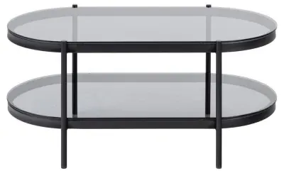 Bayonne Oval Coffee Table - Black, Glass image