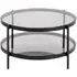 Bayonne Round Coffee Table - Black, Glass