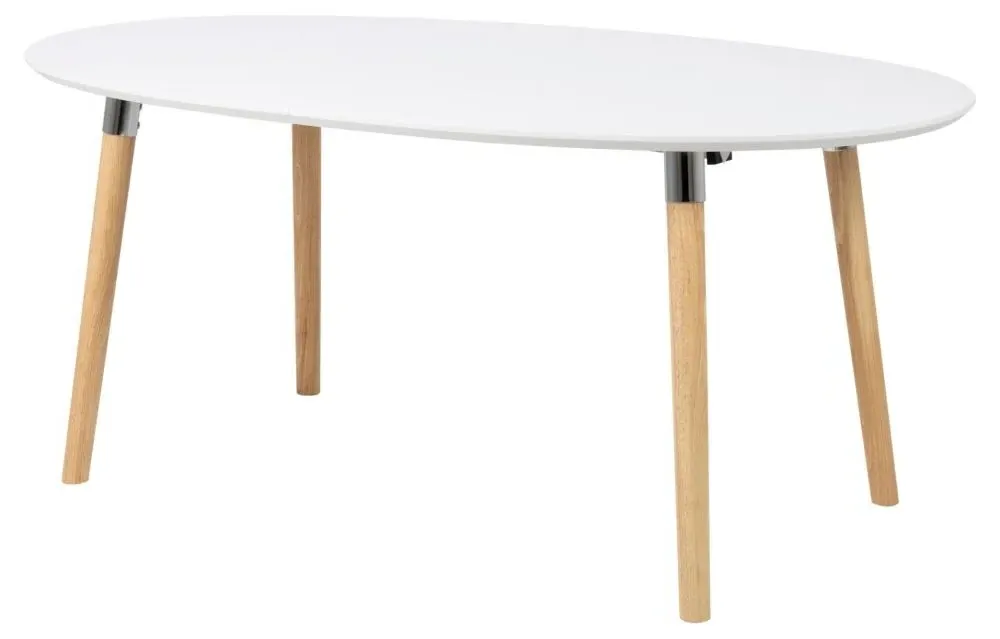 Belina 6-10 Seater Extending Dining Table - White, Oak