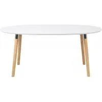 Belina 6-10 Seater Extending Dining Table - White, Oak