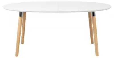 Belina 6-10 Seater Extending Dining Table - White, Oak image