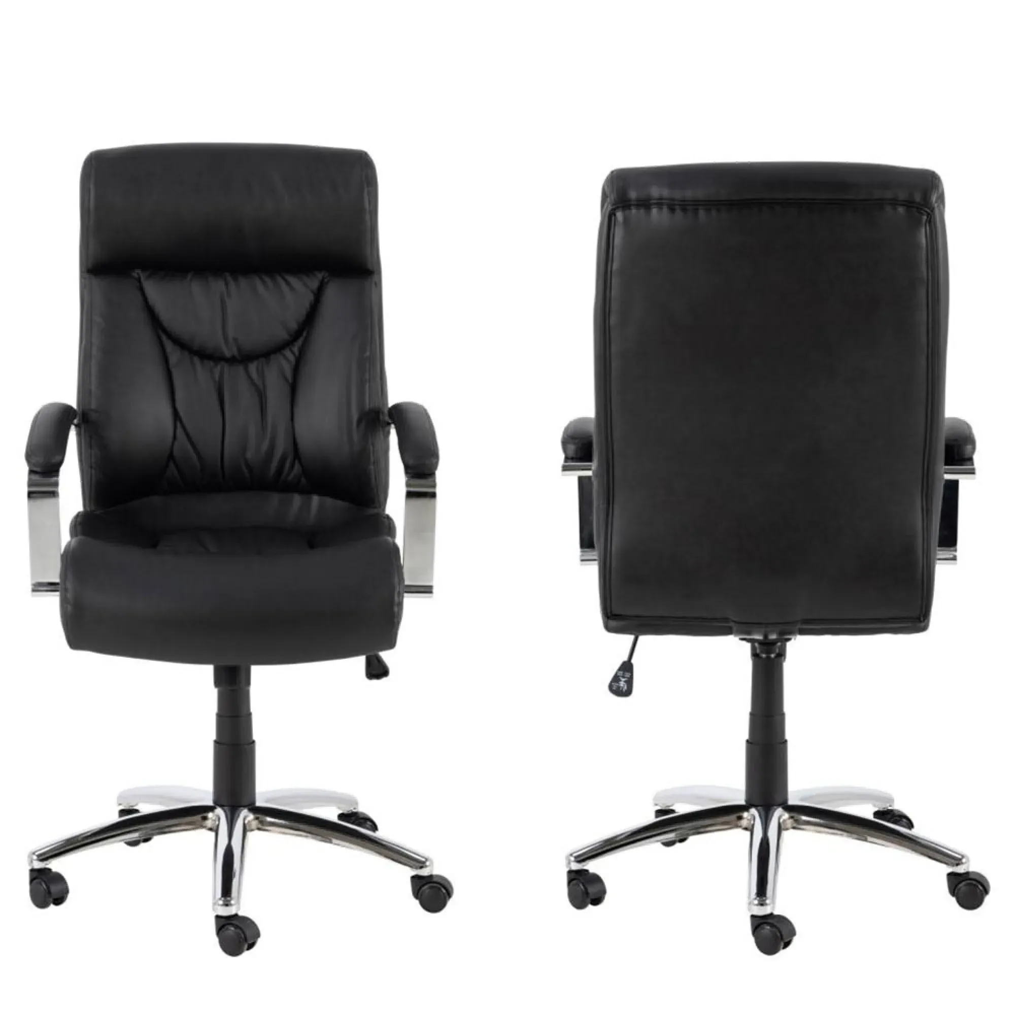 Benson Office Chair - Black, Faux Leather