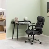 Benson Office Chair - Black, Faux Leather
