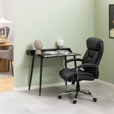 Benson Office Chair - Black, Faux Leather image