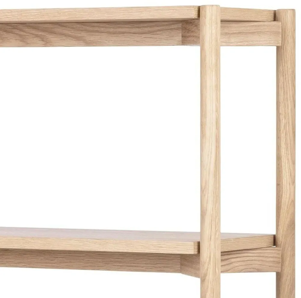 Braidwood Tall Open Bookcase - White Oak