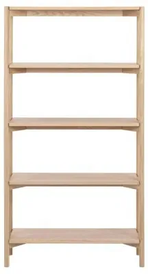 Braidwood Tall Open Bookcase - White Oak