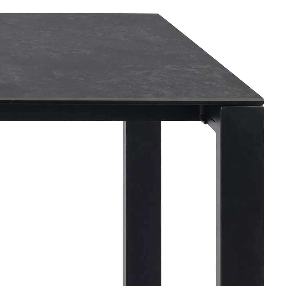 Brentford Black Ceramic 8 Seater Dining Table - Black