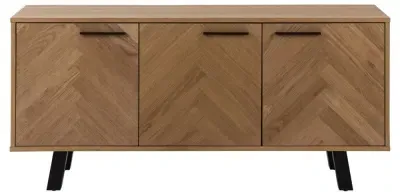 Brighton 150cm 3 Door Sideboard - Oak Veneer image