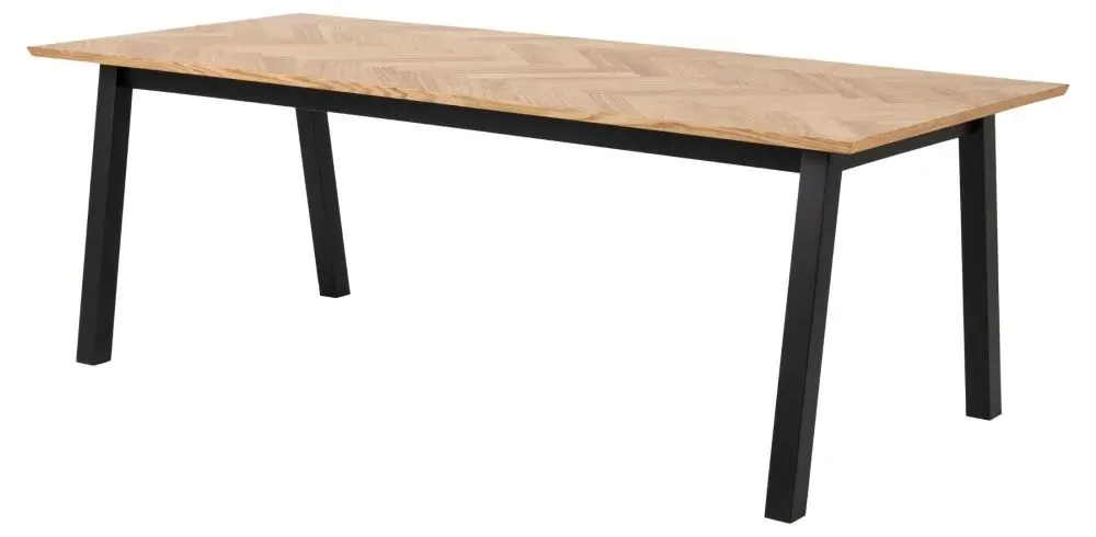 Brighton Oak 8 Seater Dining Table - Oak, MDF
