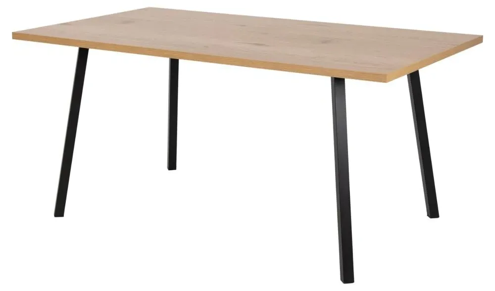 Cenny Oak 6-Seater Dining Table - Oak, Melamine