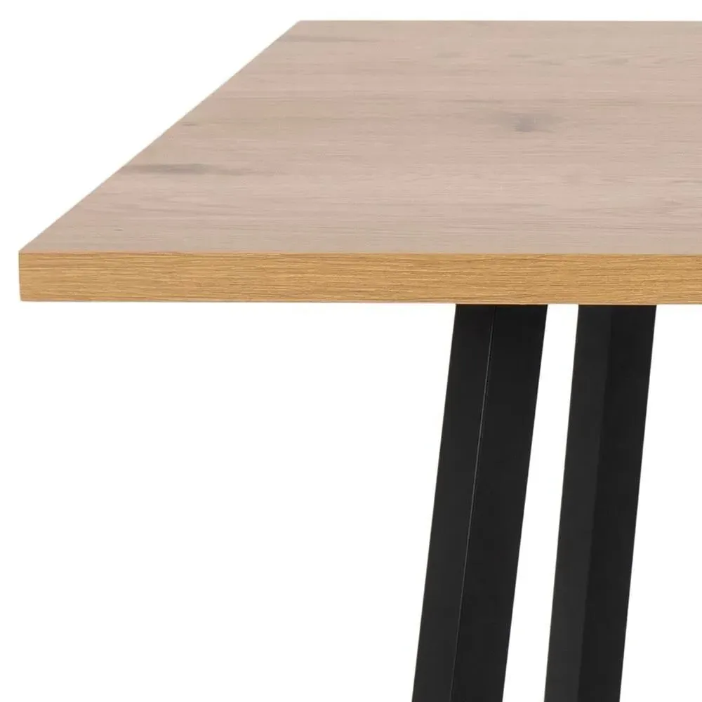 Cenny Oak 6-Seater Dining Table - Oak, Melamine