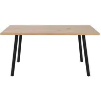 Cenny Oak 6-Seater Dining Table - Oak, Melamine