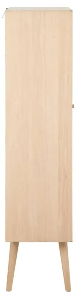 Century Oak 1 Door 2 Drawer Display Cabinet - Oak