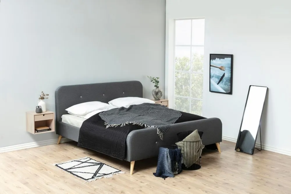 Century Oak 1 Drawer Tall Floating Bedside Cabinet - Oak