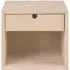 Century Oak 1 Drawer Tall Floating Bedside Cabinet - Oak
