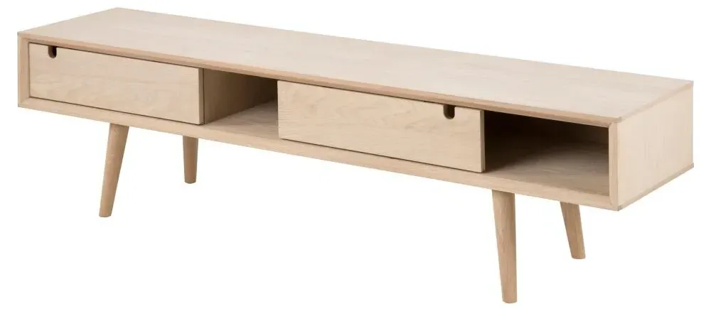 Century Oak 160cm TV Unit with Storage - Oak