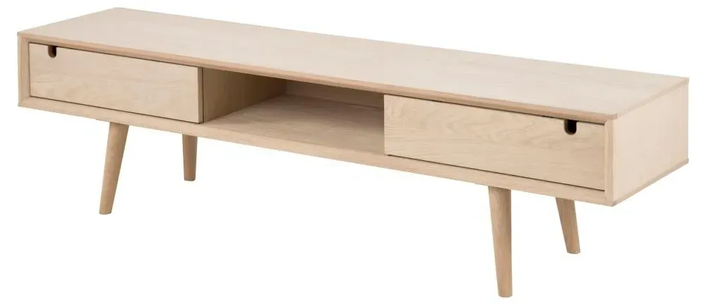 Century Oak 160cm TV Unit with Storage - Oak