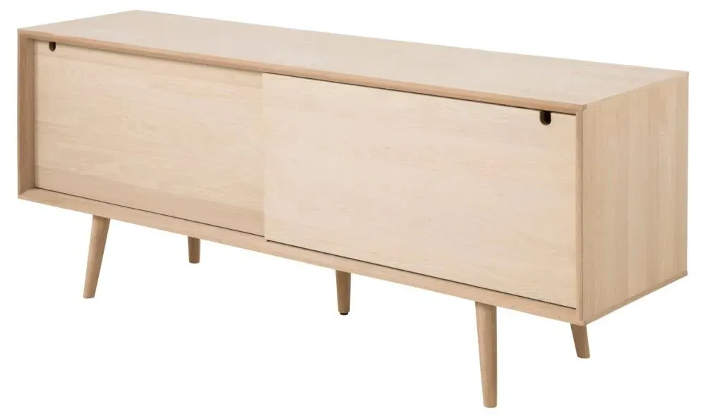 Century Oak 180cm 2 Door Sideboard - Oak Veneer