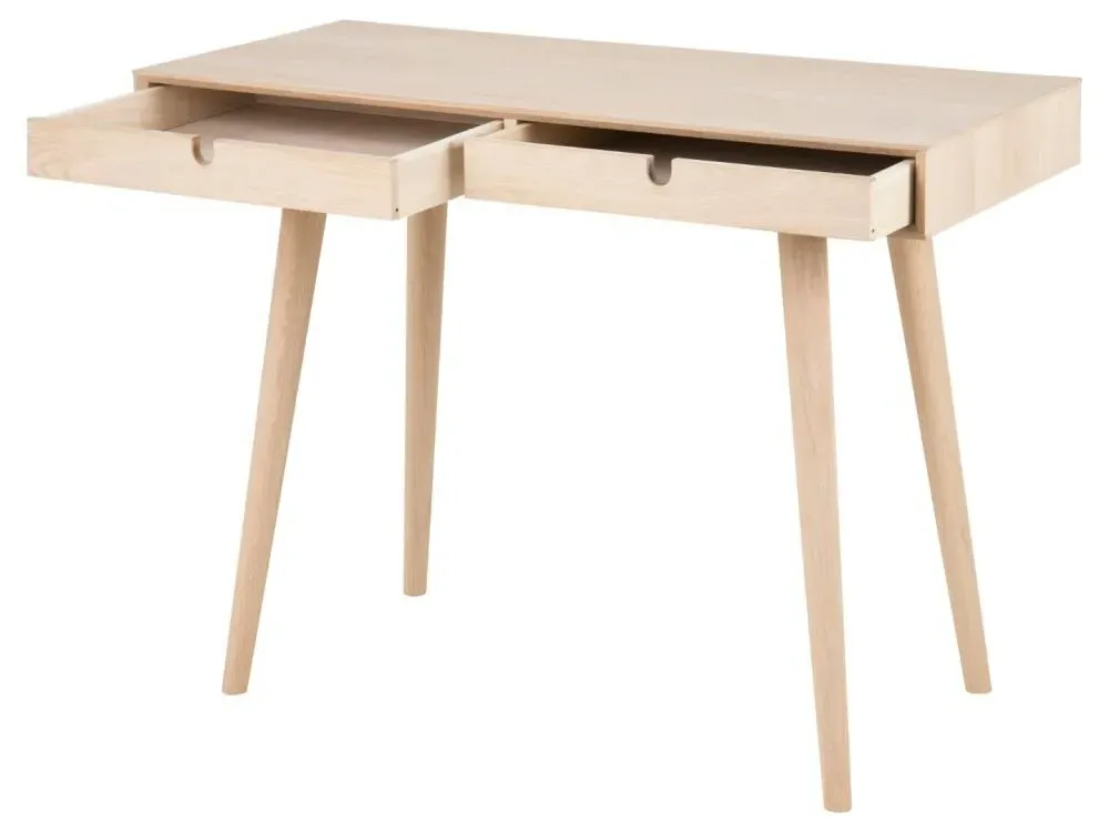 Century Oak 2 Drawer Writing Desk - Oak