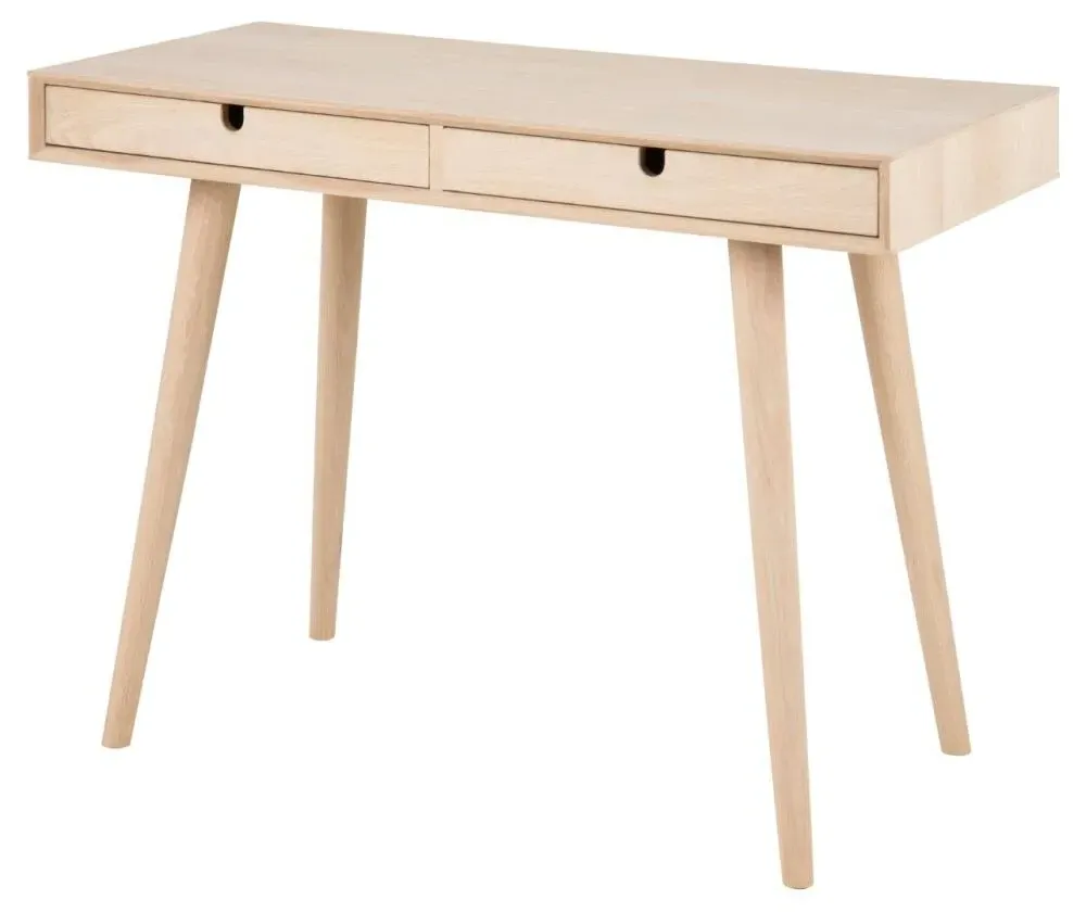 Century Oak 2 Drawer Writing Desk - Oak