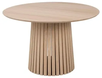 Christo 4-Seater Round Dining Table - White, Oak