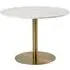 Corby 4 Seater Round Dining Table - White, Marble Effect