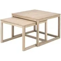 Cornus Oak Coffee Table Set - White
