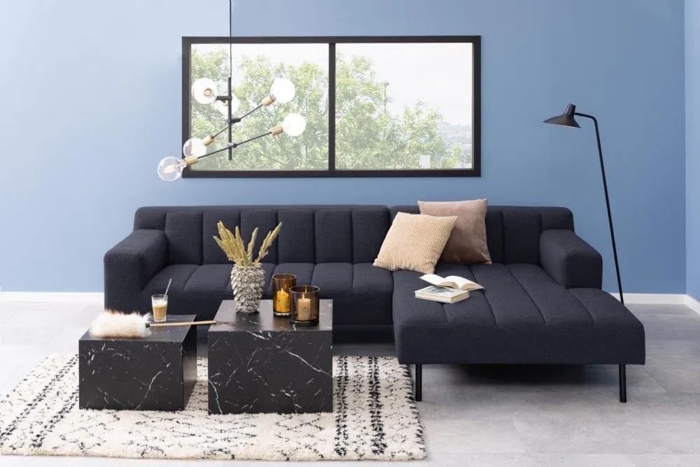 Dice Coffee Table Set of 2 - Black, Marble Effect