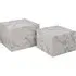 Dice Coffee Table Set of 2 - White, Marble Effect
