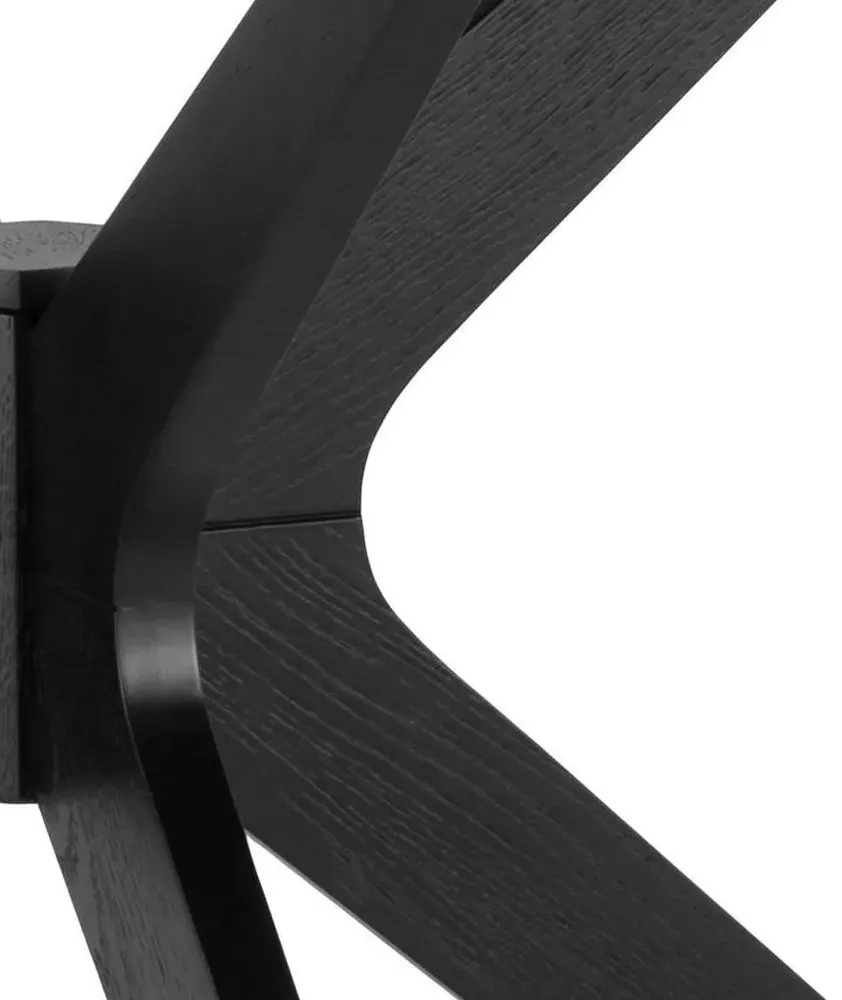 Duncan 2 Seater Round Dining Table - Black, Oak