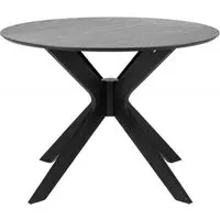 Duncan 2 Seater Round Dining Table - Black, Oak