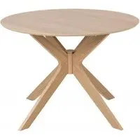 Duncan 2 Seater Round Dining Table - White, Oak