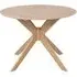 Duncan 2 Seater Round Dining Table - White, Oak