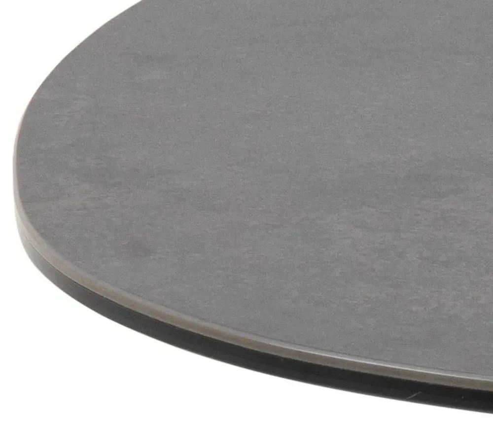 Fairbanks Ceramic Coffee Table - Black, Metal