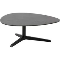 Fairbanks Ceramic Coffee Table - Black, Metal