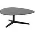 Fairbanks Ceramic Coffee Table - Black, Metal