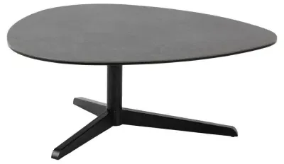 Fairbanks Ceramic Coffee Table - Black, Metal image