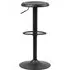 Finch Round Bar Stool with Gas Lift - Black, Metal