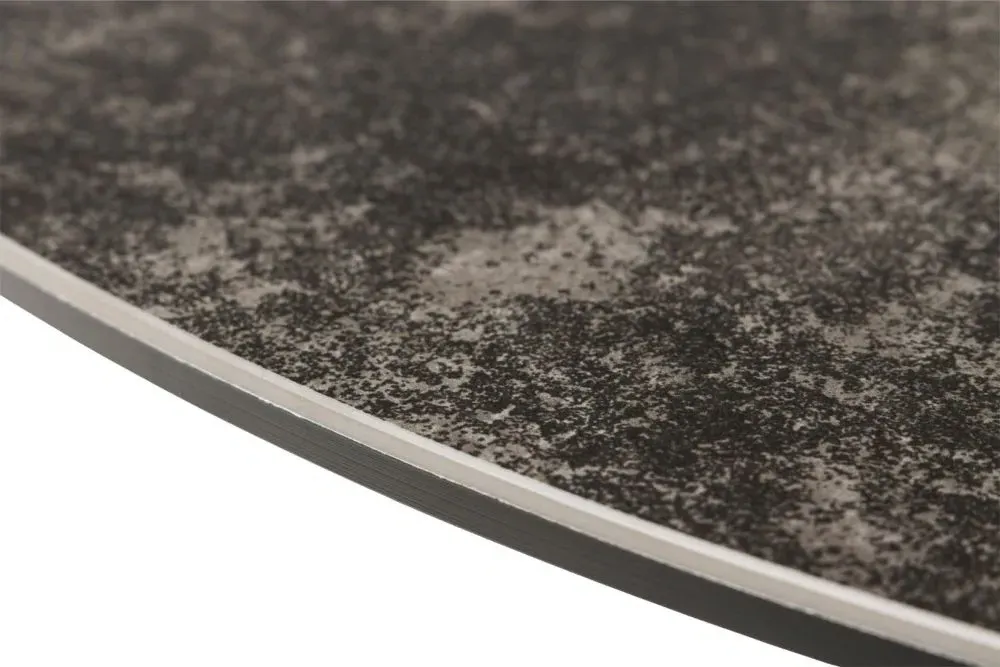 Heaven 4-Seater Round Dining Table - Black, Ceramic